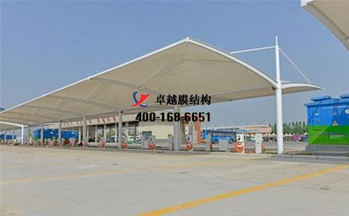 浚縣膜結(jié)構(gòu)充電站樁停車棚/雨棚【?？h漢生食品有限責(zé)任公司等】工程設(shè)計施工案例